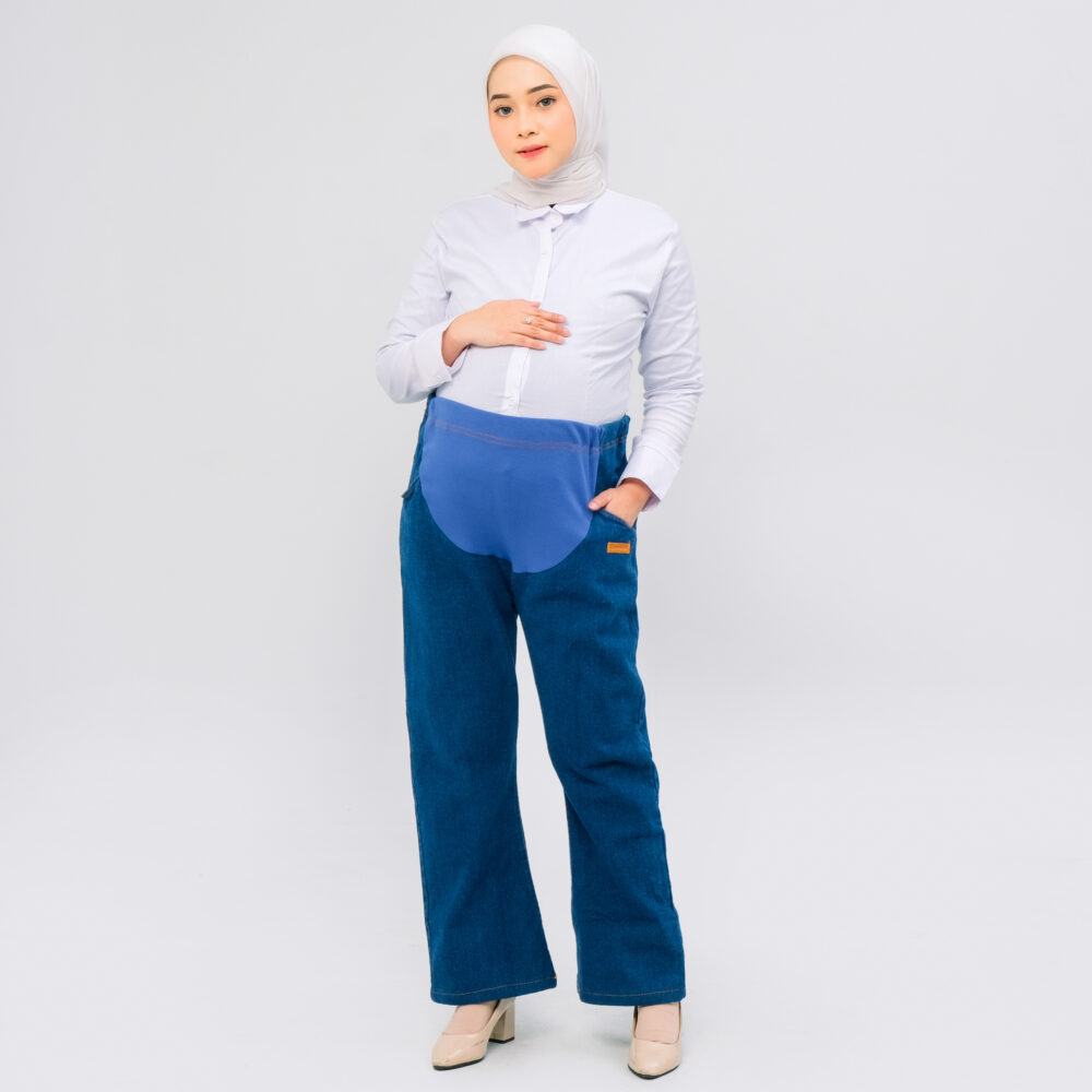 Momiasi - Celana Hamil Jeans Cutbray - Gambar 2