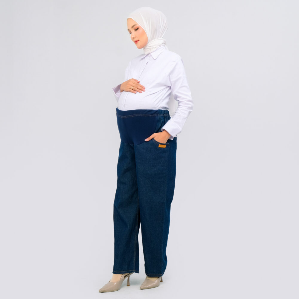 Momiasi - Celana Wanita Hamil Kulot Jeans - Gambar 2