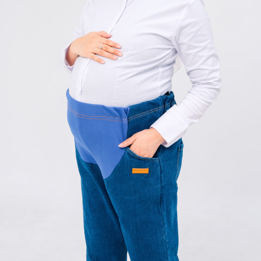 Momiasi - Celana Hamil Jeans Cutbray - Gambar 3