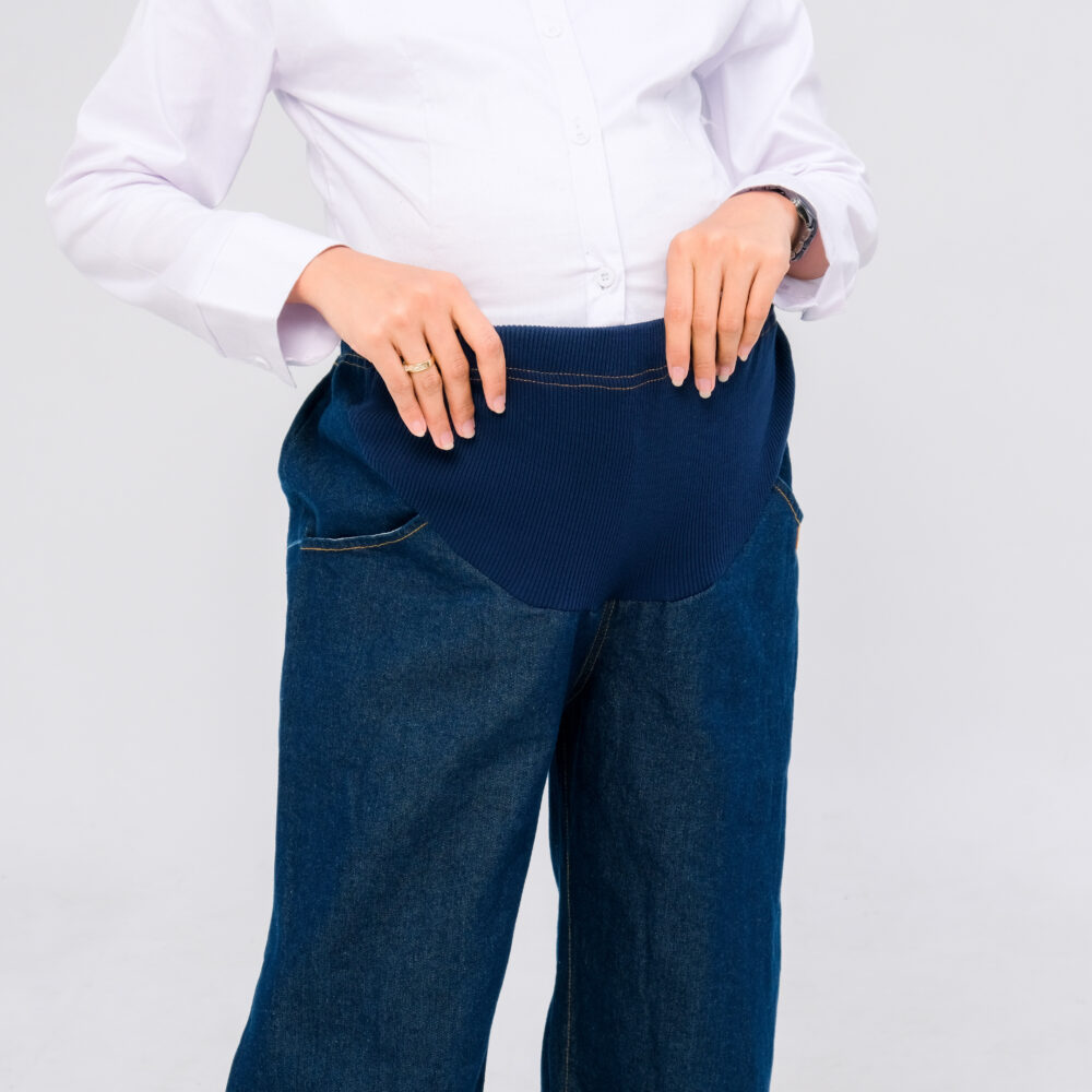 Momiasi - Celana Wanita Hamil Kulot Jeans - Gambar 3
