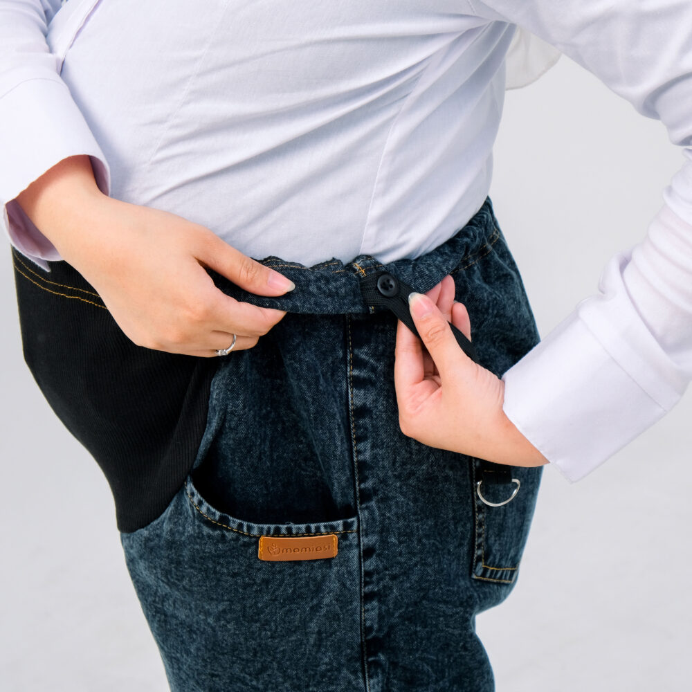 Momiasi - Celana Hamil Jeans Cargo Snow - Gambar 3