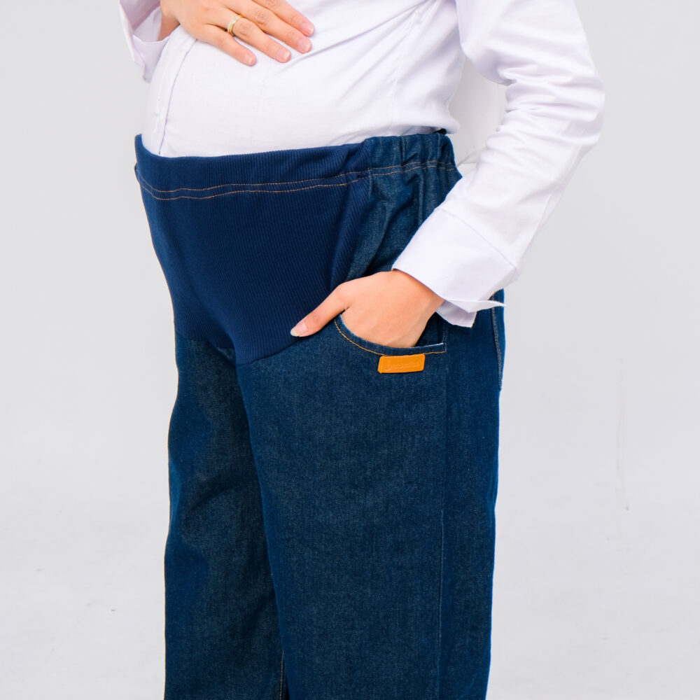 Momiasi - Celana Wanita Hamil Kulot Jeans - Gambar 4