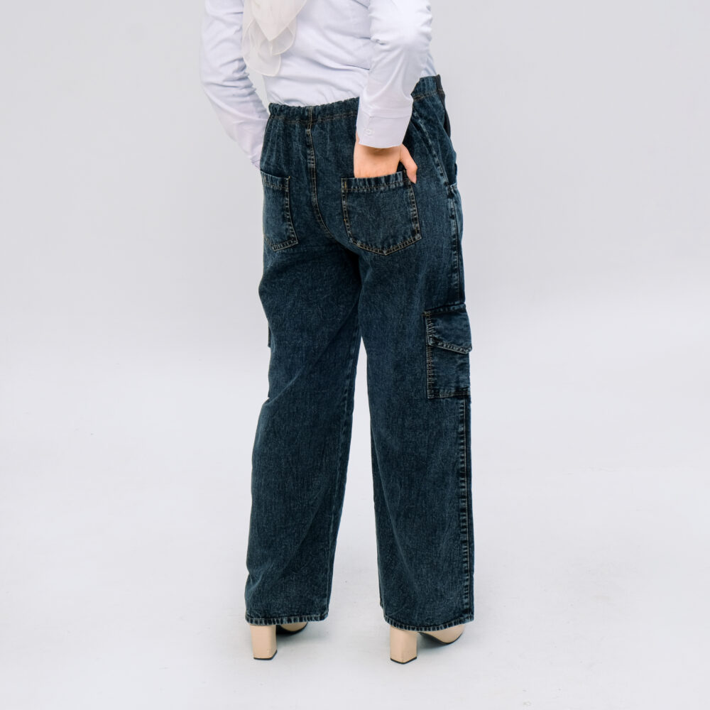 Momiasi - Celana Hamil Jeans Cargo Snow - Gambar 6