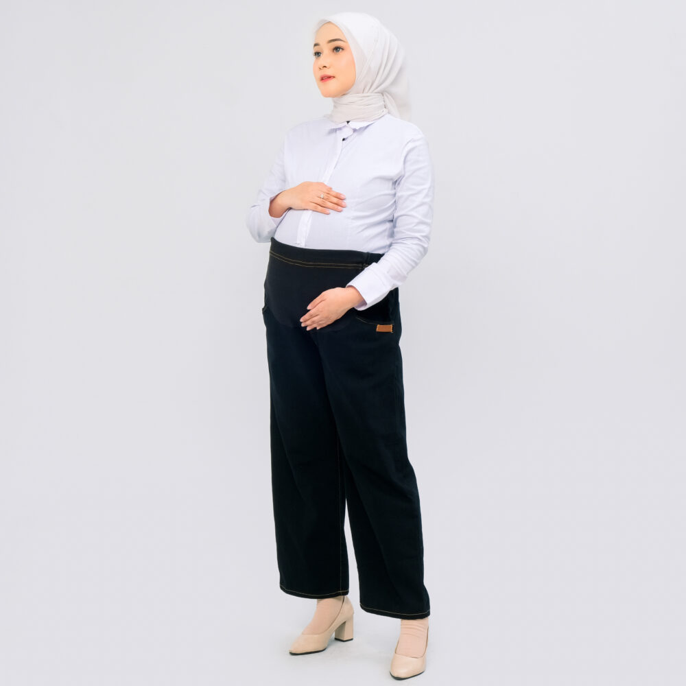 Momiasi - Celana Wanita Hamil Kulot Jeans - Gambar 7