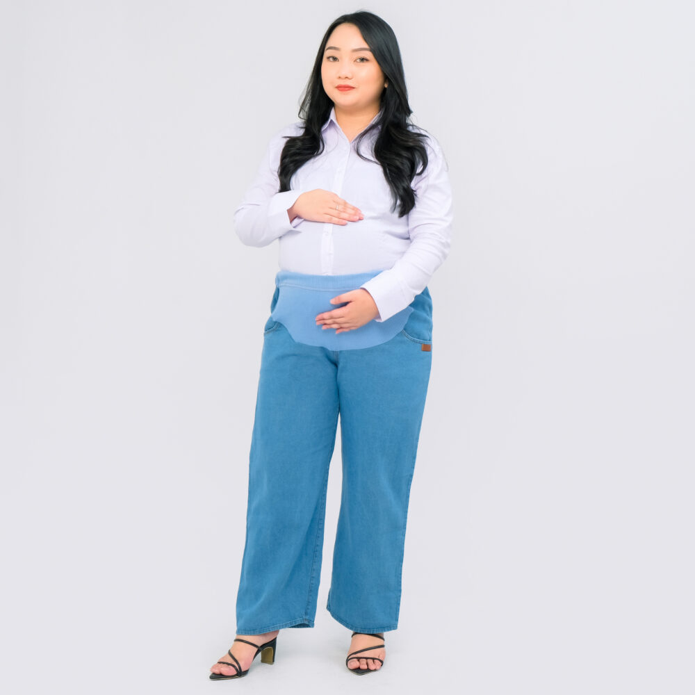 Momiasi - Celana Wanita Hamil Kulot Jeans - Gambar 8