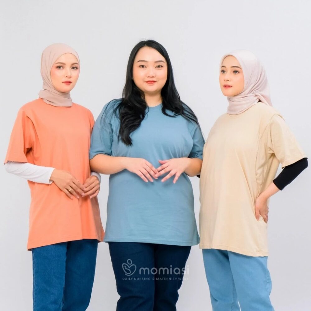 Momiasi - Baju Kaos Ibu Menyusui Lengan Pendek