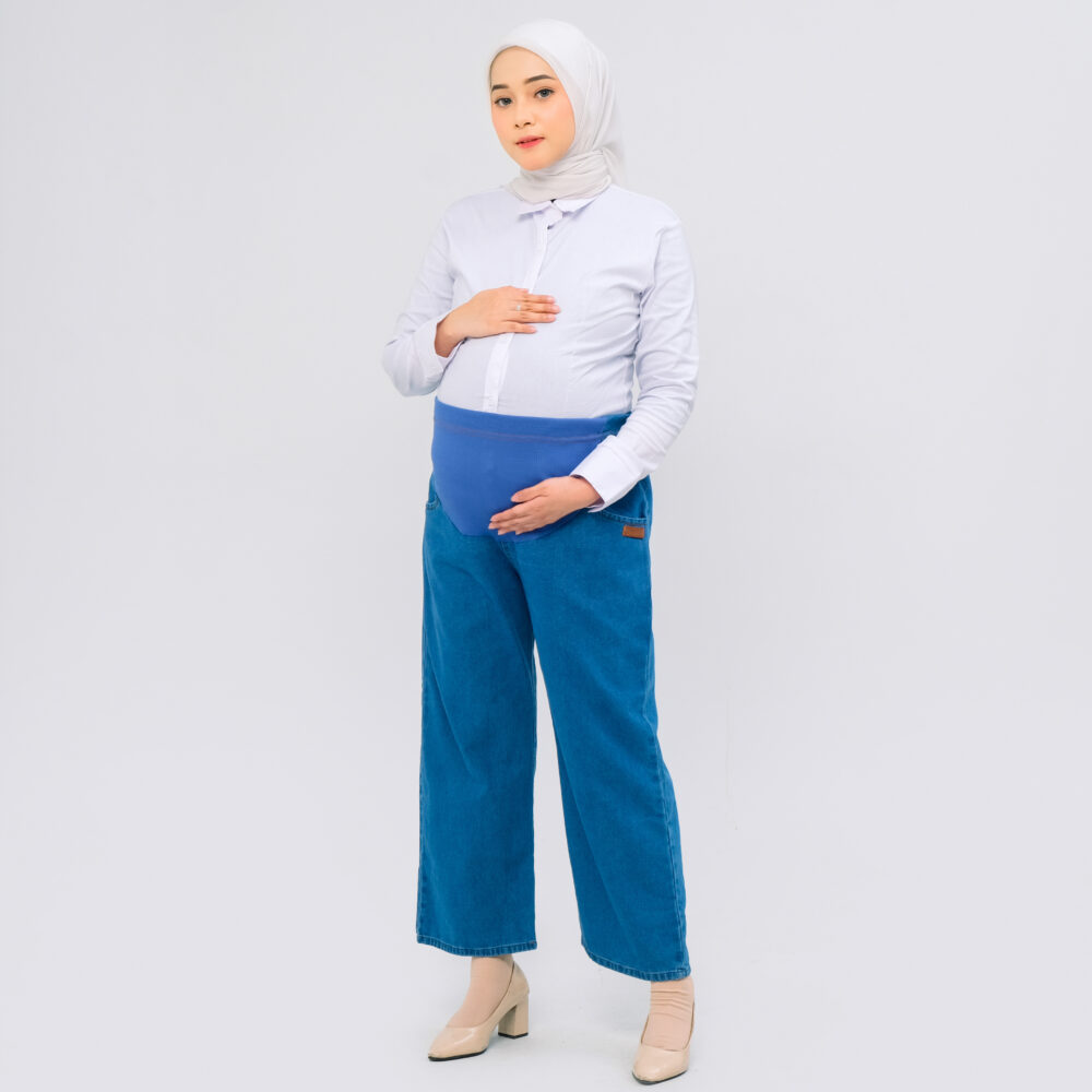 Momiasi - Celana Wanita Hamil Kulot Jeans - Gambar 9