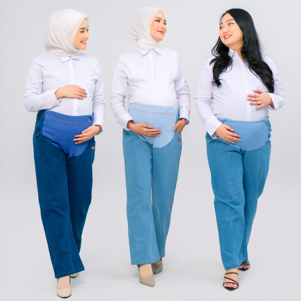 Momiasi - Celana Hamil Jeans Cutbray - Gambar 9