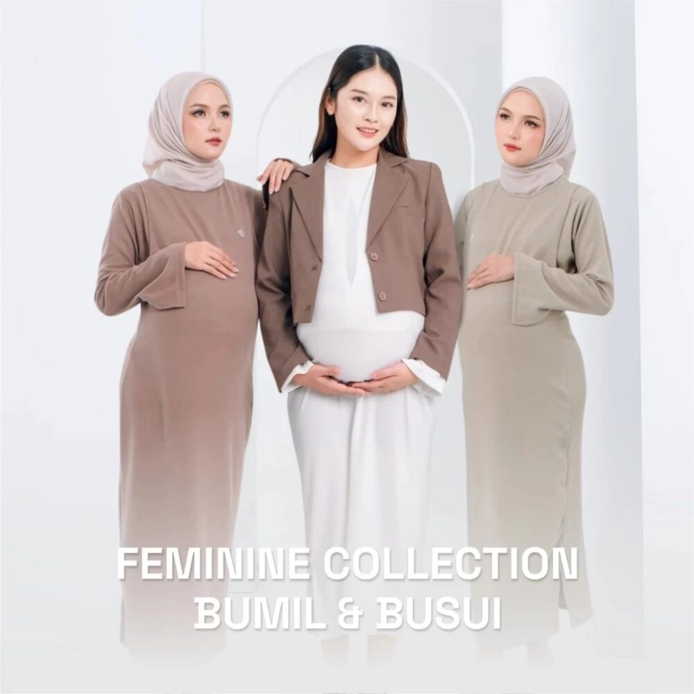 Momiasi - Luna Inner Dress Knit Premium- Inner Dress Longsleeve - Inner Dress Lengan Panjang - Inner Dress Bumil & Busui Friendly